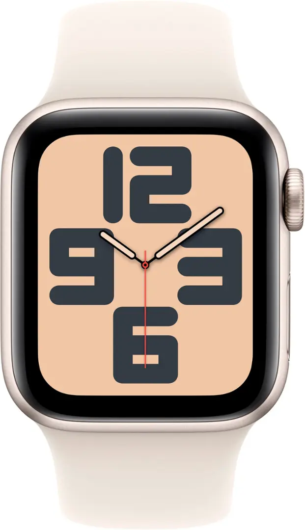 Apple - Watch SE 2nd Generation (GPS) 40mm Aluminum Case with Starlight Sport Band - S/M - (2024) image 2