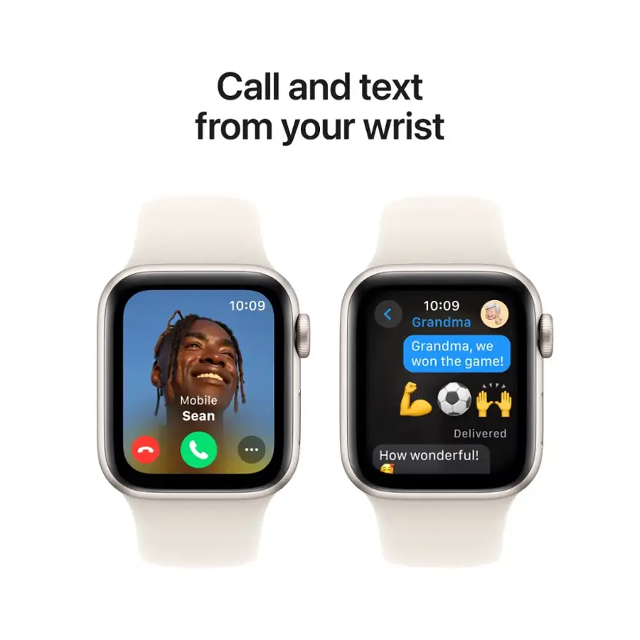 Apple - Watch SE 2nd Generation (GPS) 40mm Aluminum Case with Starlight Sport Band - S/M - (2024) image 4