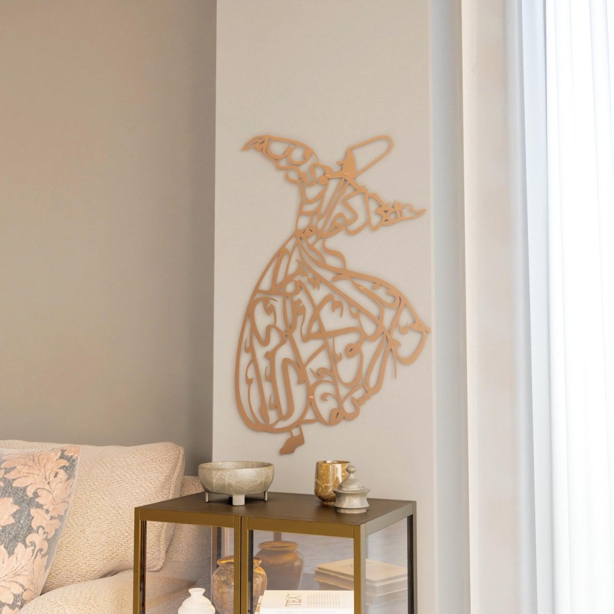 Whirling Dervish Metal Islamic Wall Art image 7