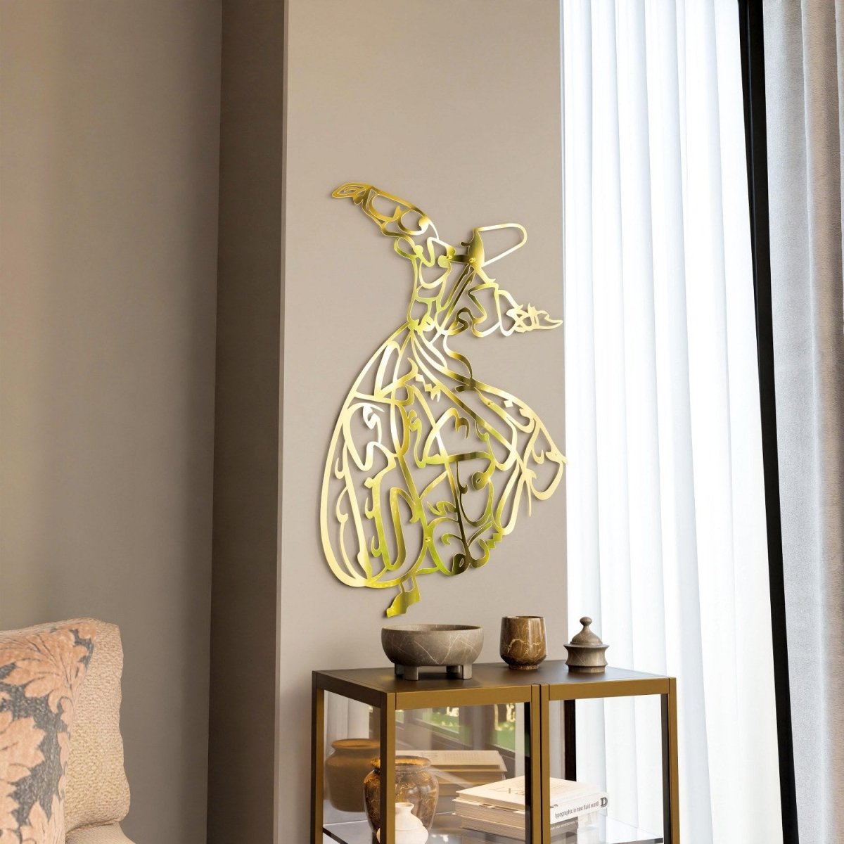 Whirling Dervish Metal Islamic Wall Art image 8
