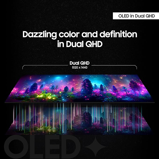 Samsung 49" Odyssey OLED G9 (G91SD) Dual QHD QD-OLED G-Sync Compatible Curved Gaming Monitor, 144Hz, 0.03ms, AMD FreeSync Premium Pro, Ergonomic Stand, 3 Year Warranty, LS49DG910SNXZA, 2024 image 4