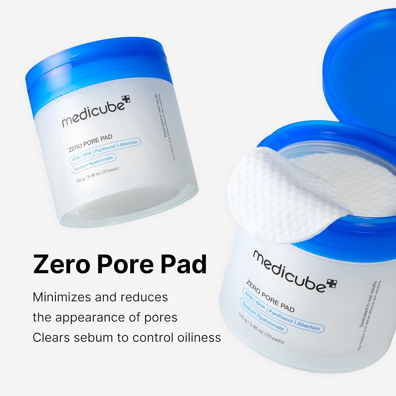 Medicube Zero Pore Pads 2.0, Dual-Textured Facial Toner Pads for Exfoliation and Pore Care with 4.5% AHA Lactic Acid & 0.45% BHA Salicylic Acid, Ideal for All Skin Types, Korean Skin Care (70 Pads) image 3
