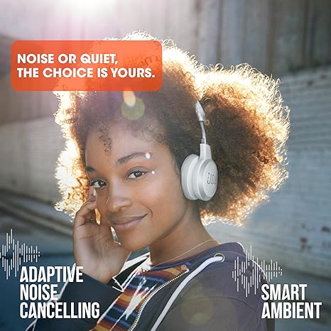 JBL Live 460NC wireless on-ear Noise Cancelling headphones with 50H battery, microphone for calls, lightweight and comfortable, and Alexa Built-in (Optimized for Android), iOS compatible (White) image 5