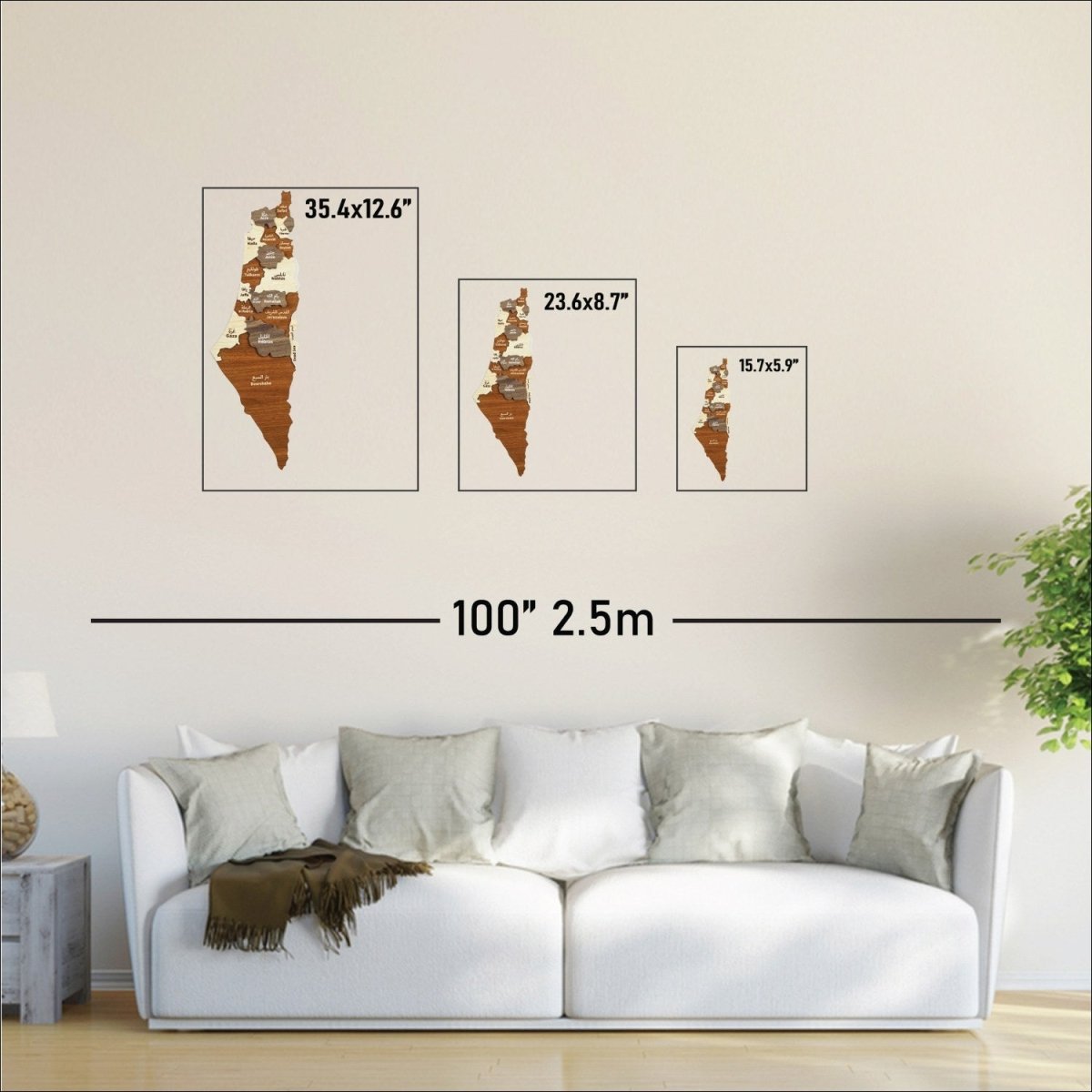 Palestine Wooden Wall Map Islamic Wall Art Decor image 6