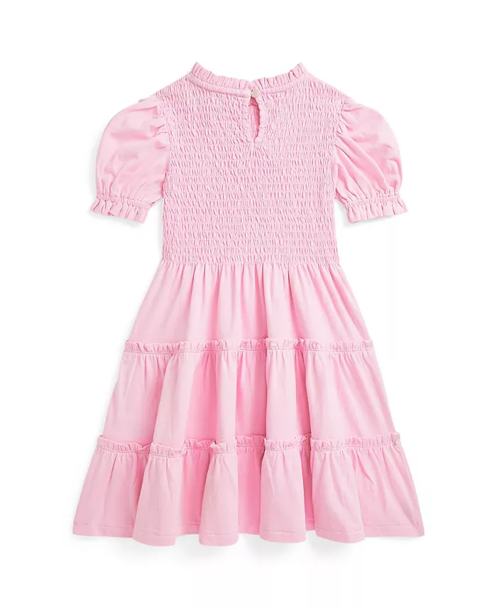 Toddler and Little Girls Smocked Cotton Jersey Dress image 5