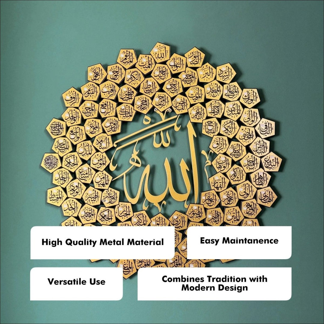 99 Names of Allah Asmaul Husna Islamic Wall Art image 4