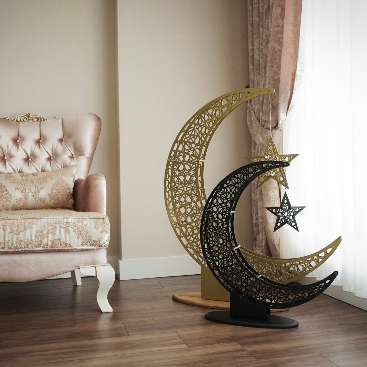 Crescent & Star Ramadan Decor - Metal Islamic Home Decoration image 5