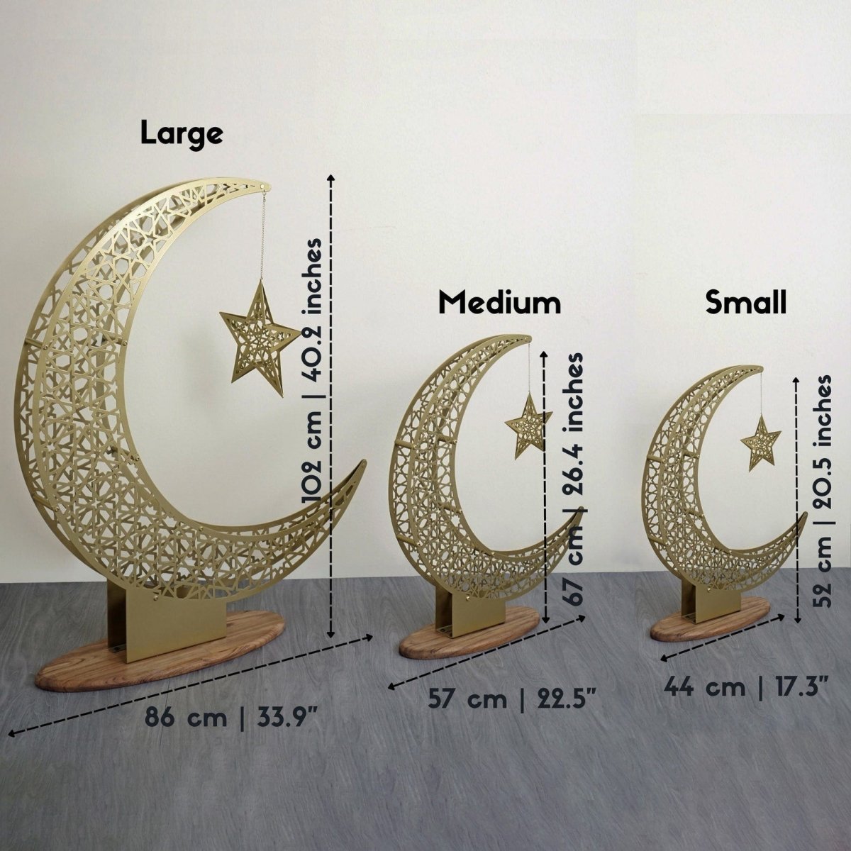 Crescent & Star Ramadan Decor - Metal Islamic Home Decoration image 6