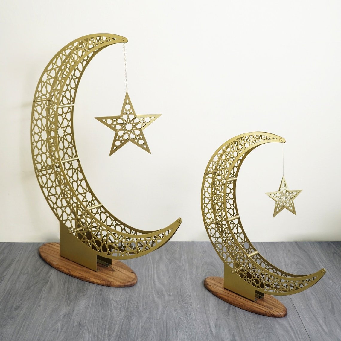 Crescent & Star Ramadan Decor - Metal Islamic Home Decoration image 8