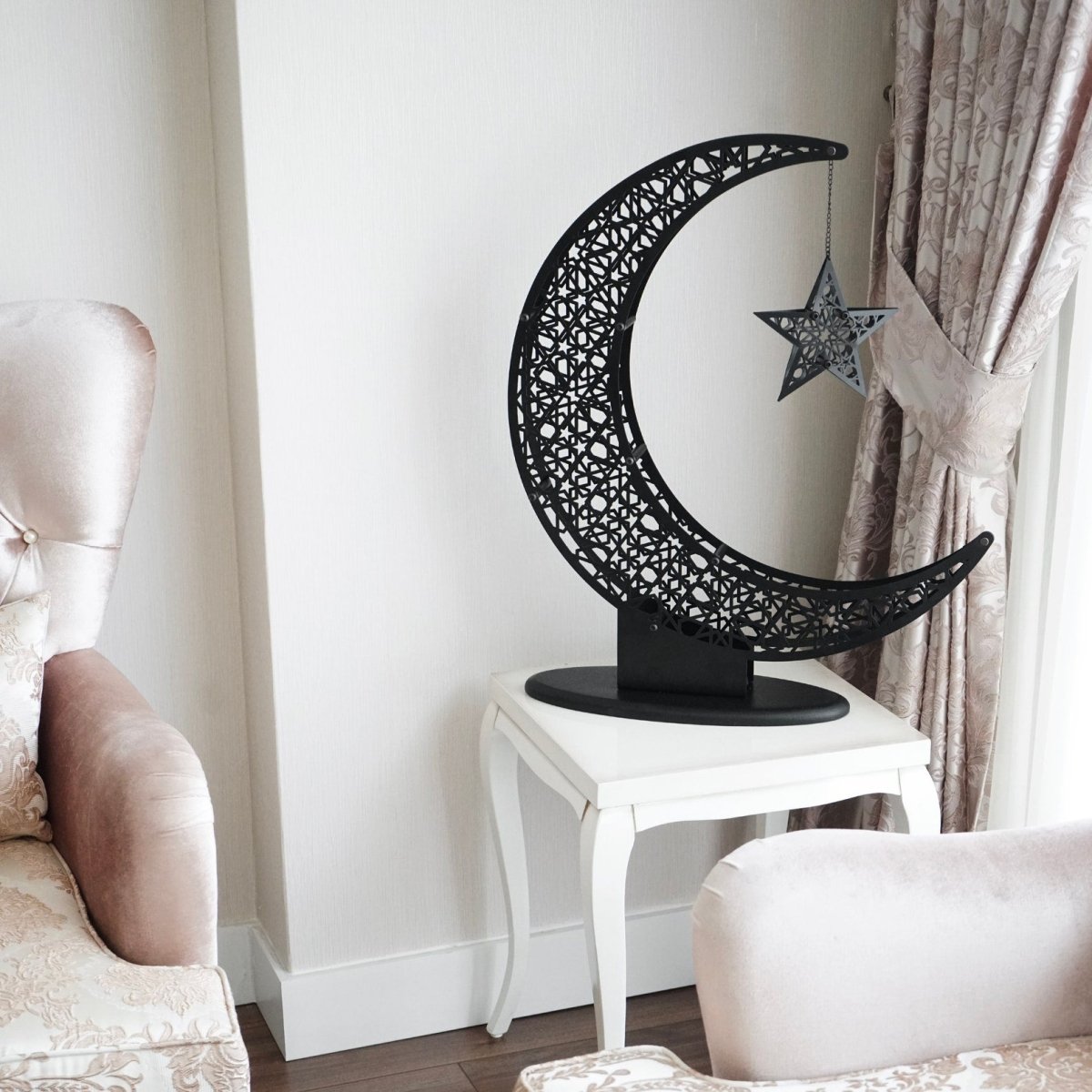 Crescent & Star Ramadan Decor - Metal Islamic Home Decoration image 11