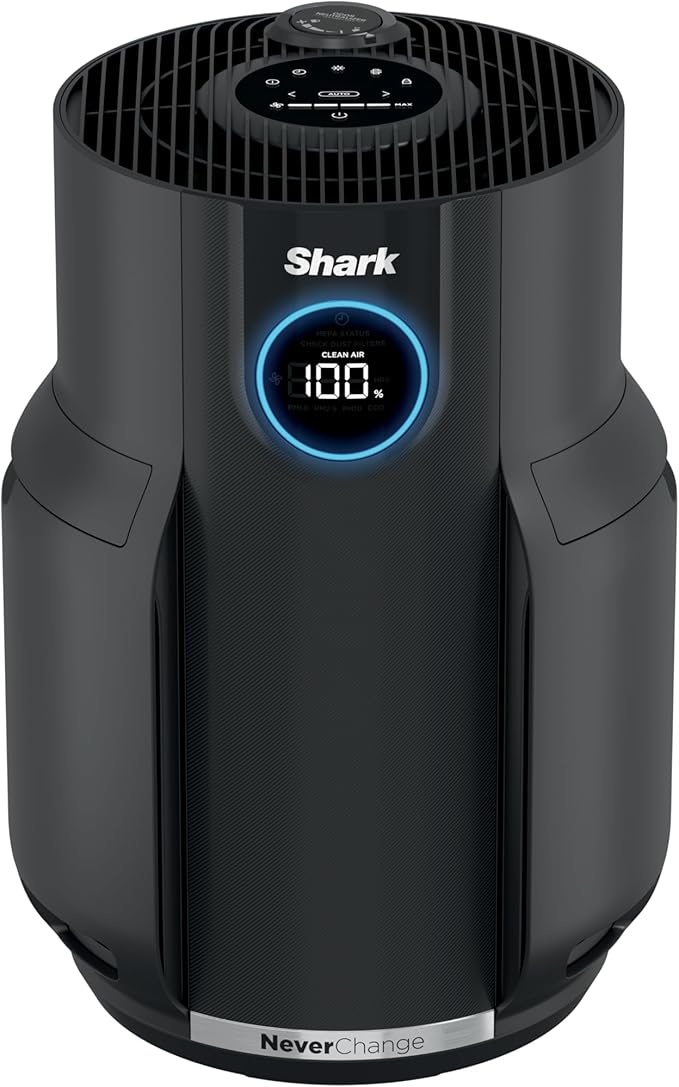  Shark Air Purifiers for Home Large Room with NeverChange Air Filter, 5 Year HEPA Filter, Covers 650 Sq. ft, Odor Neutralizer and Clean Sense Technology, Removes 99.98% of Dust & Allergens, HP152 image 1