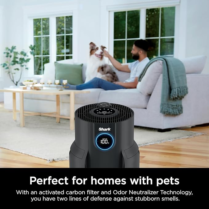  Shark Air Purifiers for Home Large Room with NeverChange Air Filter, 5 Year HEPA Filter, Covers 650 Sq. ft, Odor Neutralizer and Clean Sense Technology, Removes 99.98% of Dust & Allergens, HP152 image 4