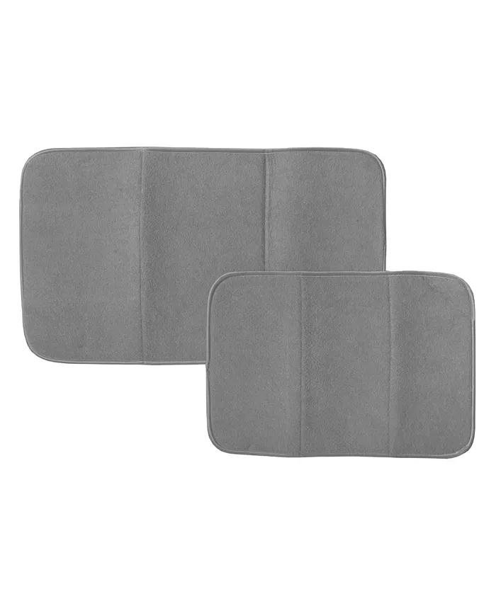 Microfiber Dish Drying Mat Reverses to Mesh, Set of 2 image 1