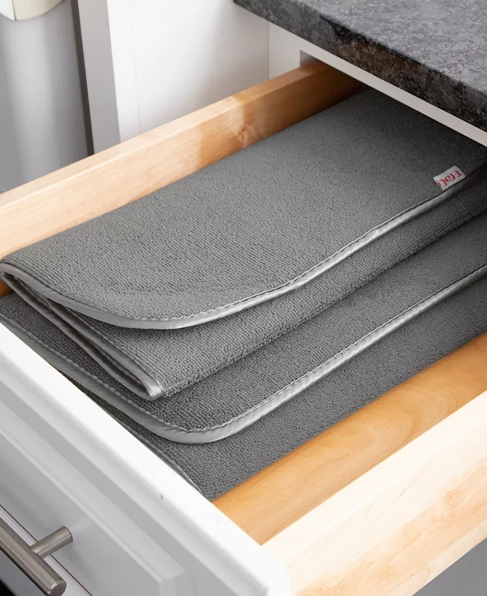 Microfiber Dish Drying Mat Reverses to Mesh, Set of 2 image 2