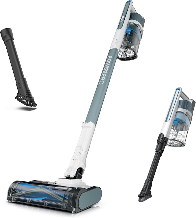 Shark PowerPro Plus Cordless Stick Vacuum, Lightweight, Rechargeable, FloorDetect Technology, HEPA Filter, Up to 50-Minute Runtime, Powerful Pet Hair Pickup, Carpets & Hard Floors, Pure Water, IZ377H image 1