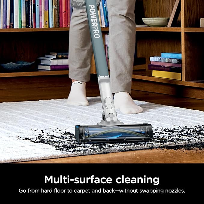 Shark PowerPro Plus Cordless Stick Vacuum, Lightweight, Rechargeable, FloorDetect Technology, HEPA Filter, Up to 50-Minute Runtime, Powerful Pet Hair Pickup, Carpets & Hard Floors, Pure Water, IZ377H image 3
