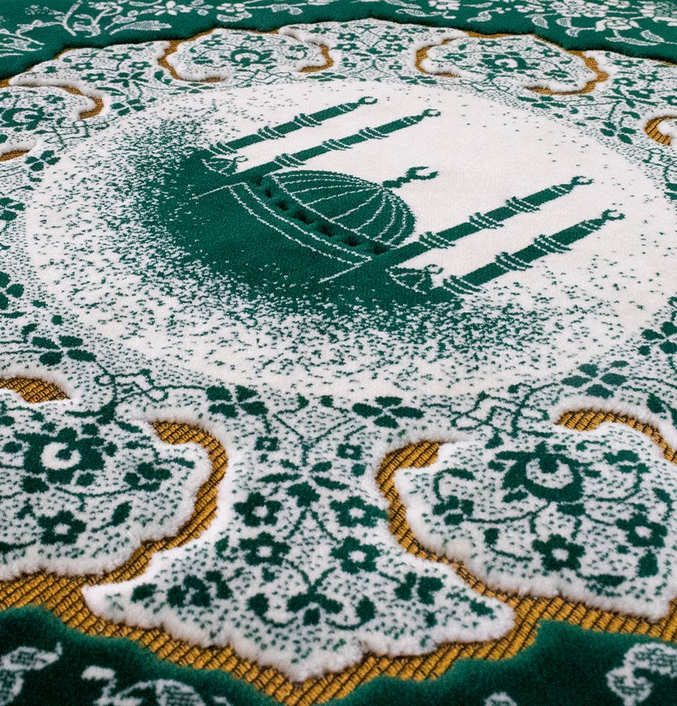 Eid Mubarak Gift Bag Set with Prayer Mat, Prayer Beads, Car Hanger, & Rollerball Perfume - Green image 3