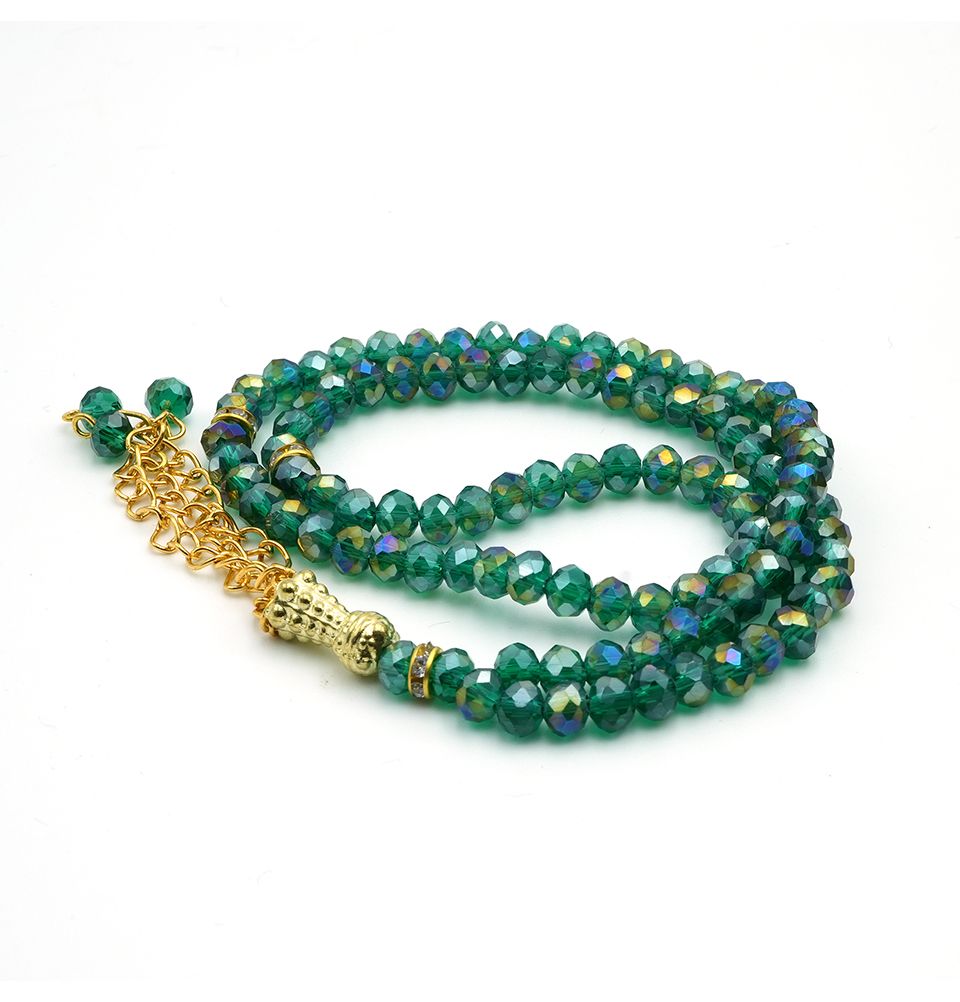 Eid Mubarak Gift Bag Set with Prayer Mat, Prayer Beads, Car Hanger, & Rollerball Perfume - Green image 4