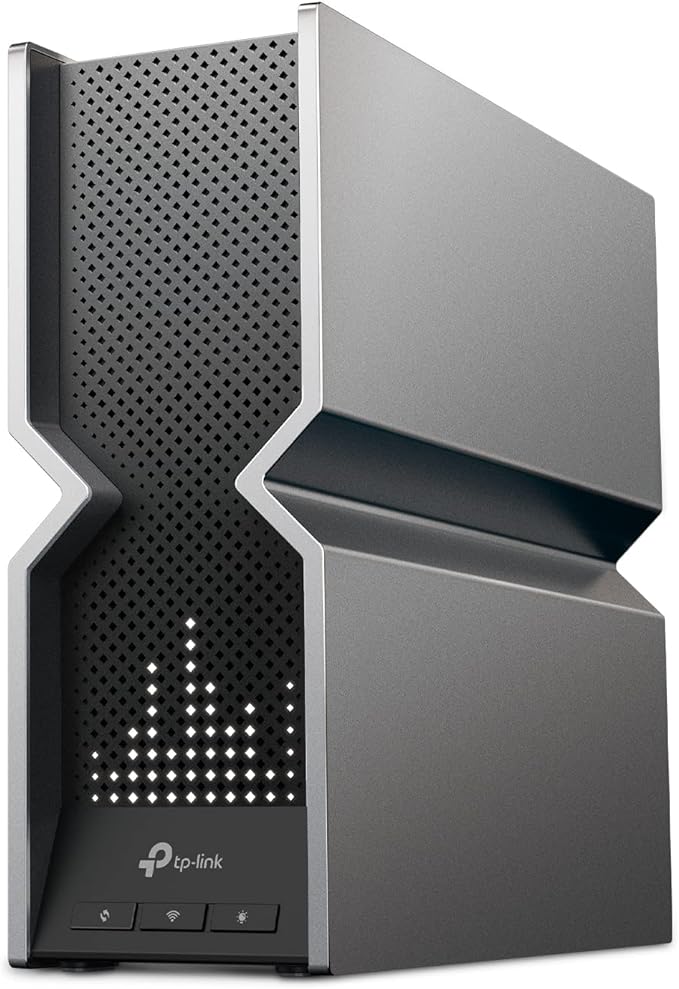 TP-Link Tri-Band BE19000 WiFi 7 Router (Archer BE800) | 12-Stream 19 Gbps | 2 × 10G + 4 × 2.5G Ports | LED Screen | 8 High-Performance Antennas | VPN, Easy Mesh, 4×4 MU-MIMO, HomeShield, Private IoT image 1