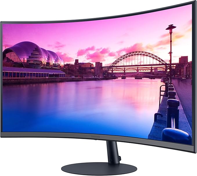 Samsung 27-Inch S39C Series FHD Curved Gaming Monitor, 75Hz, AMD FreeSync, Game Mode, Advanced Eye Comfort, Frameless Display, Built in Speakers, Slim Metal Stand, LS27C392EANXGO, Black Visit the Samsung Store image 3