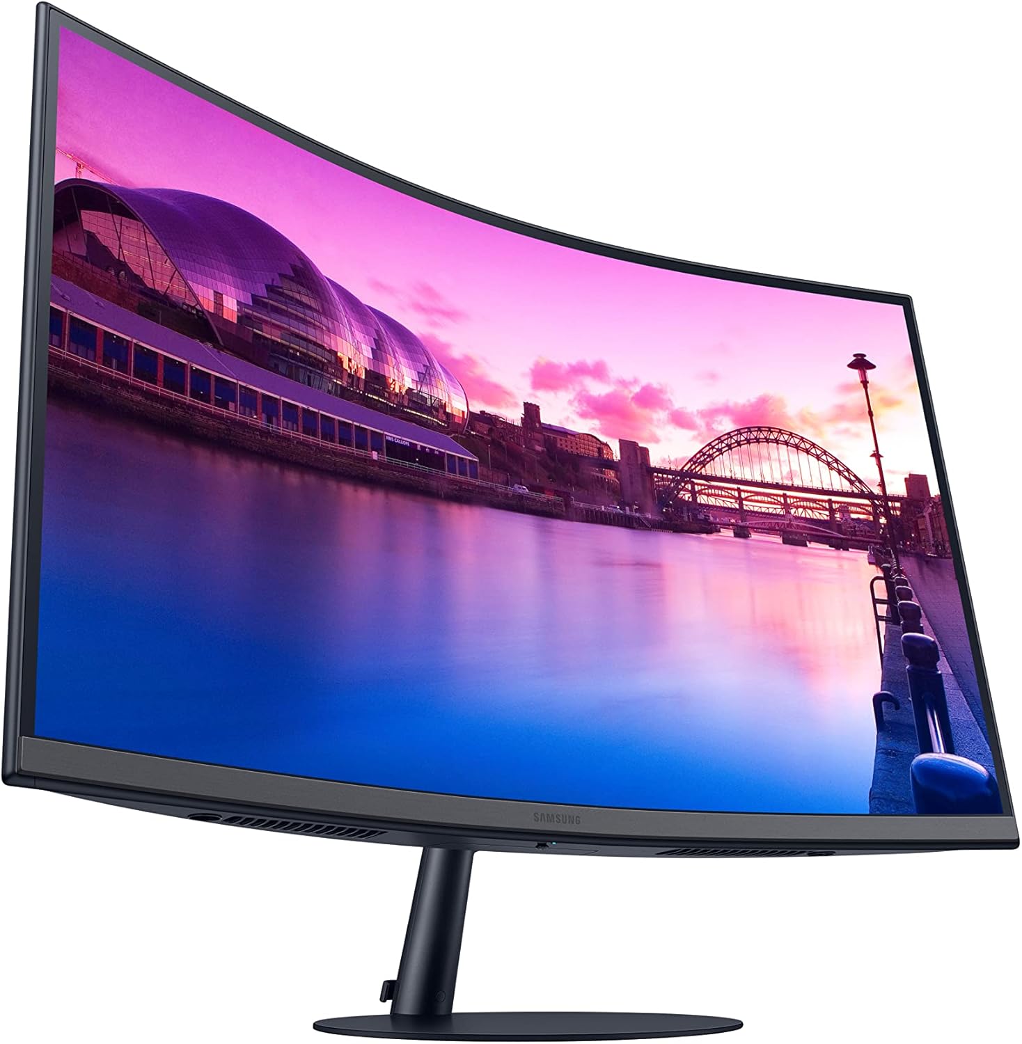 Samsung 27-Inch S39C Series FHD Curved Gaming Monitor, 75Hz, AMD FreeSync, Game Mode, Advanced Eye Comfort, Frameless Display, Built in Speakers, Slim Metal Stand, LS27C392EANXGO, Black Visit the Samsung Store image 6