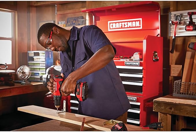 CRAFTSMAN V20 Cordless Drill/Driver Kit, 1/2 inch, Battery and Charger Included (CMCD701C2) image 4