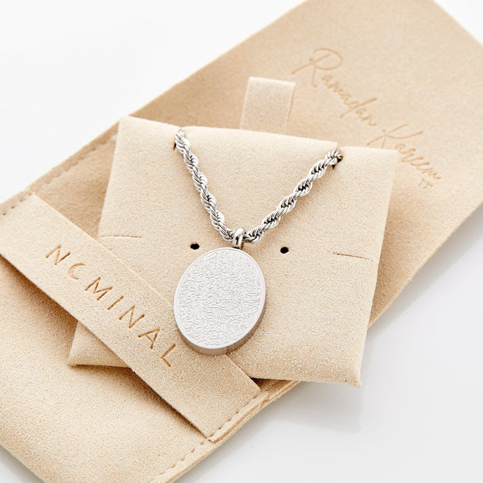 Ayatul Kursi Oval Necklace | Men image 3