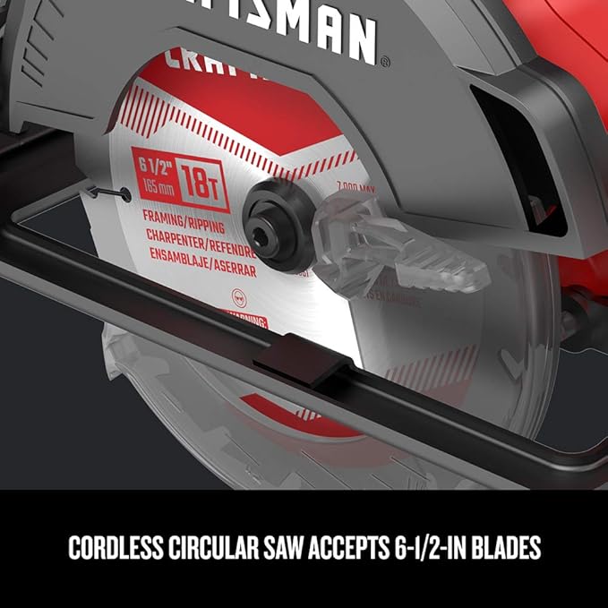 CRAFTSMAN V20 Cordless Circular Saw, 6-1/2 inch, Bare Tool Only (CMCS500B) image 6