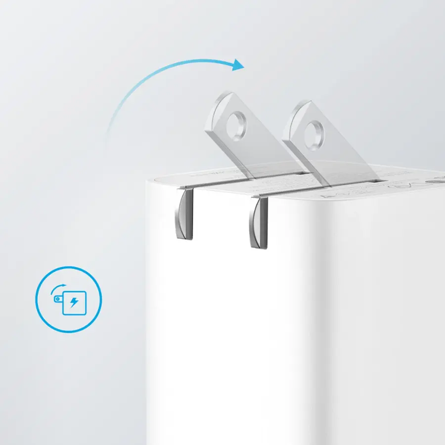 Anker - Wall Charger (32W, 2-Port) with 6 ft USB-C to Lightning Cable - White image 2
