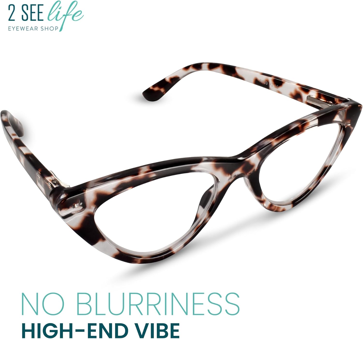 Gray Tortoise Cat Eye Reading Glasses for Women with Sturdy Made - Spring Hinges Eyeglasses Frame - Cateye Womens Readers - Trendy for all Face Shapes Fashion Readers for Women - Cheaters Glasses 4.0 image 2