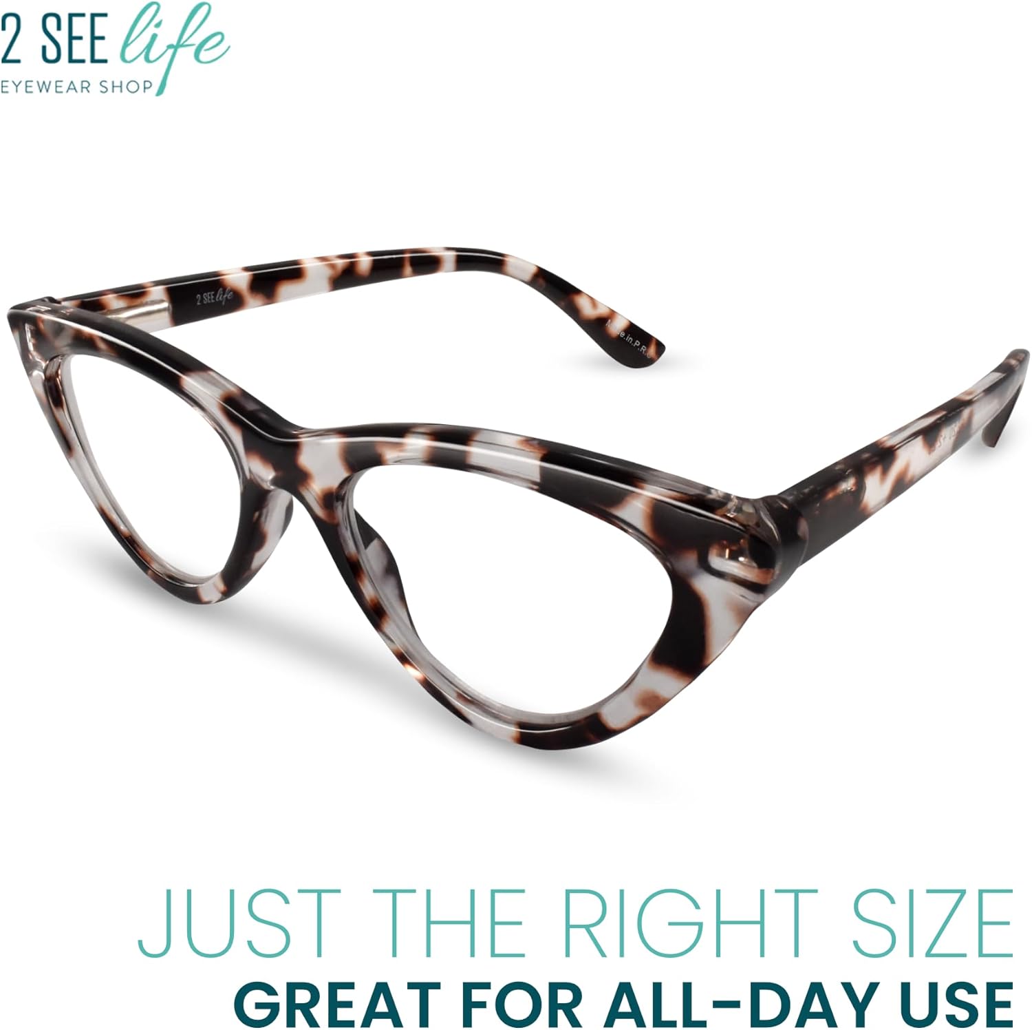 Gray Tortoise Cat Eye Reading Glasses for Women with Sturdy Made - Spring Hinges Eyeglasses Frame - Cateye Womens Readers - Trendy for all Face Shapes Fashion Readers for Women - Cheaters Glasses 4.0 image 4