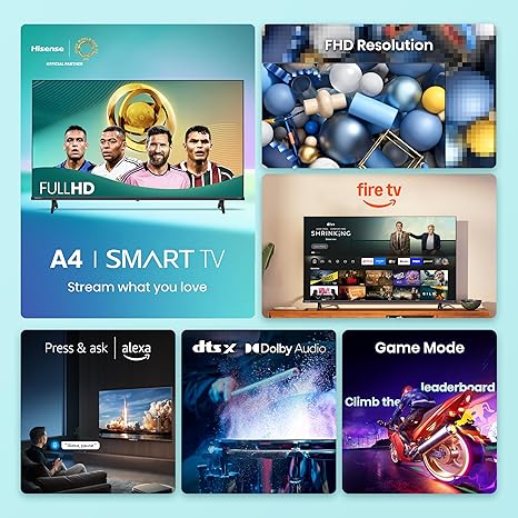 Hisense 40-Inch Class A4 Series FHD 1080p Smart Fire TV (40A4NF, 2025 Model) - DTS Virtual: X, Slim Bezel Design, Alexa Built in image 3
