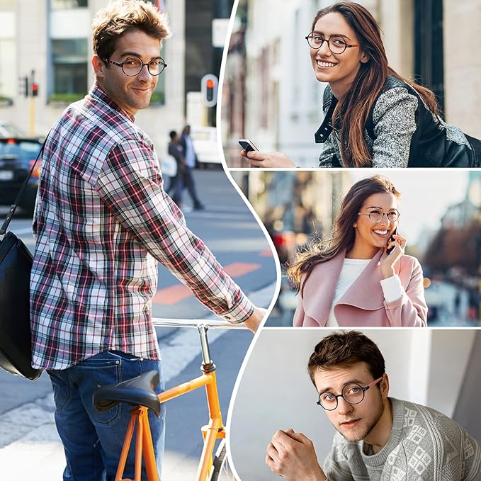 Round Reading Glasses Women Men Blue Light Blocking Circular Readers Unisex Ultra Lightweight Circle Cheaters Glasses image 2