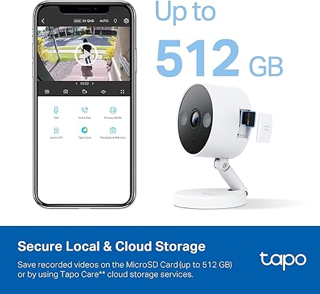 Tapo TP-Link 2K QHD Security Camera, Indoor/Outdoor, 𝟮𝟬𝟮𝟰 𝗣𝗖𝗠𝗮𝗴 𝗘𝗱𝗶𝘁𝗼𝗿'𝘀 𝗖𝗵𝗼𝗶𝗰𝗲, Color Night Vision, Free Person/Pet/Vehicle Detection, Invisible IR Mode, SD Storage, C120 image 3