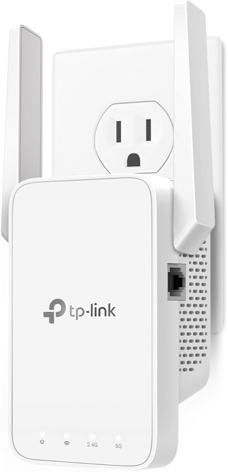 TP-Link AC1200 WiFi Extender, 2025 Wirecutter Best WiFi Extender, 1.2Gbps home signal booster, Dual Band 5GHz/2.4GHz, Up to 1600 Sq.ft and 32 Devices, EasyMesh Compatible, One Ethernet Port (RE315) image 1