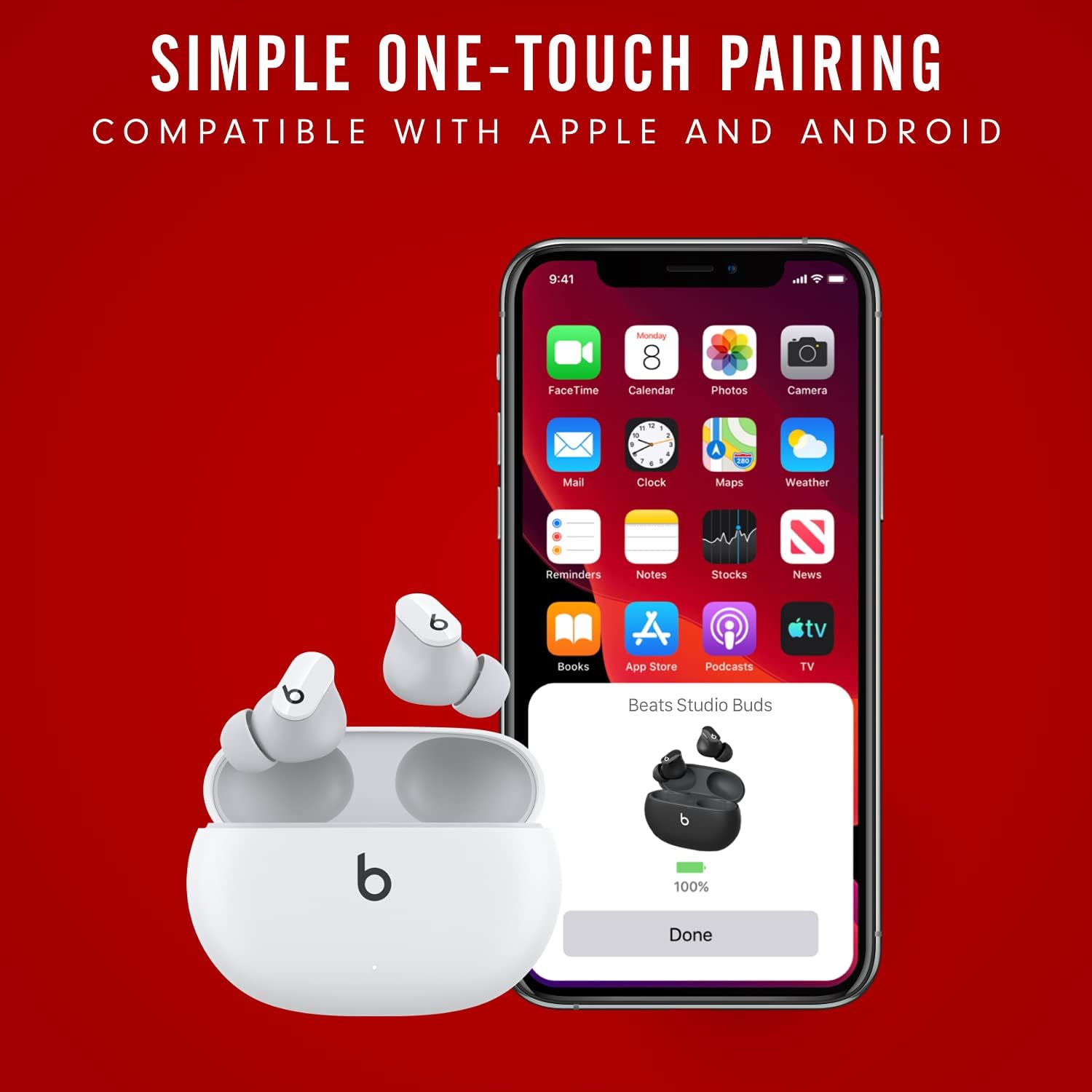 Beats Studio Buds - True Wireless Noise Cancelling Earbuds - Compatible with Apple & Android, Built-in Microphone, IPX4 Rating, Sweat Resistant Earphones, Class 1 Bluetooth Headphones - White image 6
