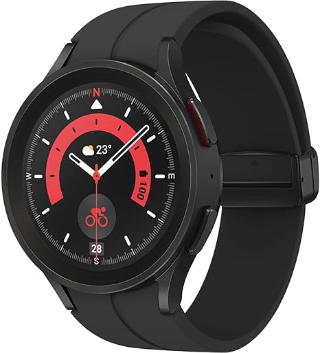 SAMSUNG Galaxy Watch 5 Pro (45mm,WIFI + 4G LTE) 1.4'' Super AMOLED Smartwatch GPS Bluetooth with Sleep Coaching,Bioactive Sensor,Water Resistant R925U (Fast Charger Bundle,Black Titanium) (Renewed) image 1