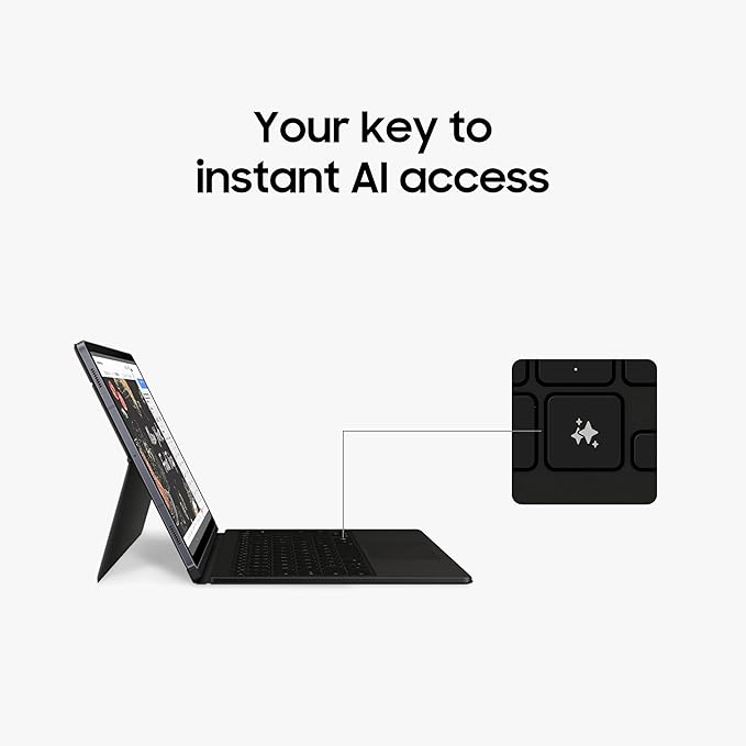SAMSUNG Galaxy Tab S10+ Book Cover Keyboard AI Key, Detachable Platform, PC-Like Experience, Adjustable Viewing Angles, Wireless Keyboard Sharing, US Version, Black image 5
