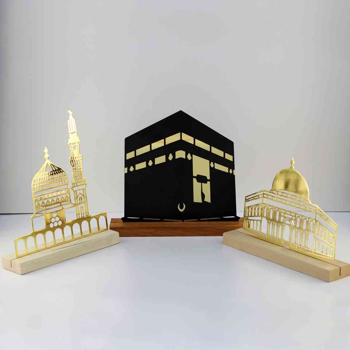 Masjid Al Aqsa, Masjid Al-Haram, Masjid An-Nabawi Islamic Tabletop Decor image 1