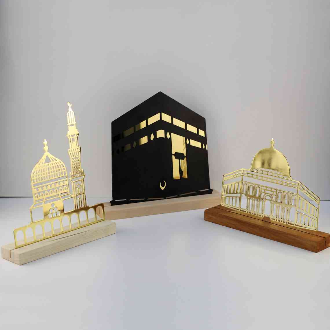 Masjid Al Aqsa, Masjid Al-Haram, Masjid An-Nabawi Islamic Tabletop Decor image 7