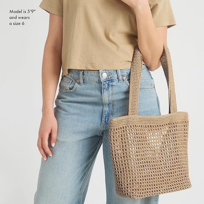 The Sak Casual Classics Tote Bag - Hand Crochet Woman's Purse For Everyday, Travel, Beach Bag - Handbag With Shoulder Straps image 3