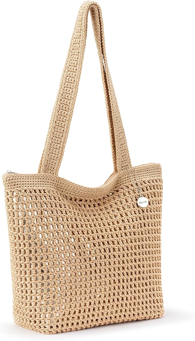 The Sak Casual Classics Tote Bag - Hand Crochet Woman's Purse For Everyday, Travel, Beach Bag - Handbag With Shoulder Straps image 4