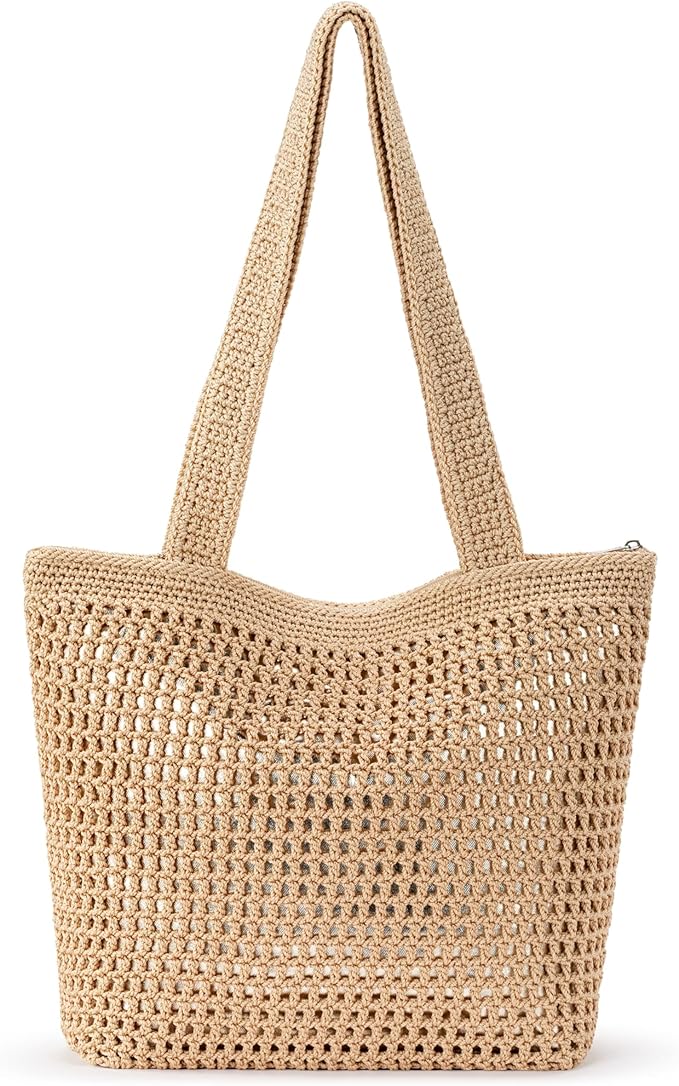 The Sak Casual Classics Tote Bag - Hand Crochet Woman's Purse For Everyday, Travel, Beach Bag - Handbag With Shoulder Straps image 6