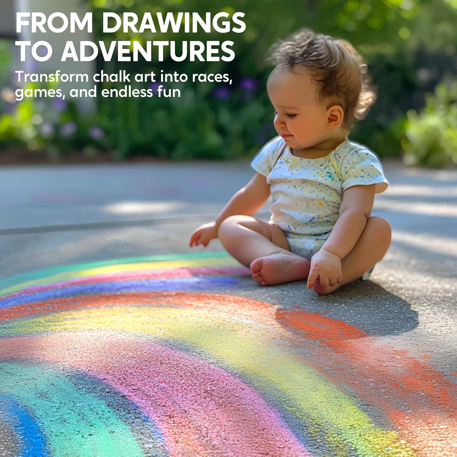 JOYIN 12 PCS Jumbo Sidewalk Chalk with 6 Colors, Washable Sidewalk Chalk for Kids, Non-Toxic School Supplies, Outdoor Games, Playground Accessories image 7