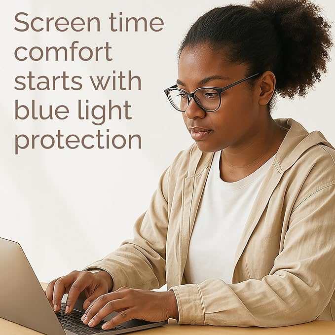 IBOANN Iconic Blue Light Glasses for Woman - Computer Glasses 99% Blue Light Blocking - Anti Eyestrain & UV Glare Protection image 2