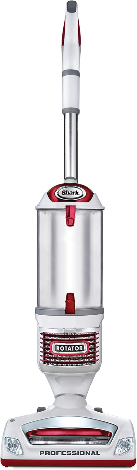 Shark NV501 Rotator Professional Lift-Away Upright Vacuum with HEPA Filter, Swivel Steering, LED Headlights, Wide Upholstery Tool, Dusting Brush & Crevice Tool, White/Red image 1