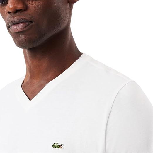 Lacoste Men's Short Sleeve V-Neck Pima Cotton Jersey T-Shirt image 2