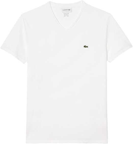 Lacoste Men's Short Sleeve V-Neck Pima Cotton Jersey T-Shirt image 5