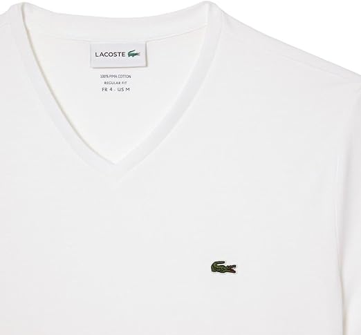 Lacoste Men's Short Sleeve V-Neck Pima Cotton Jersey T-Shirt image 6