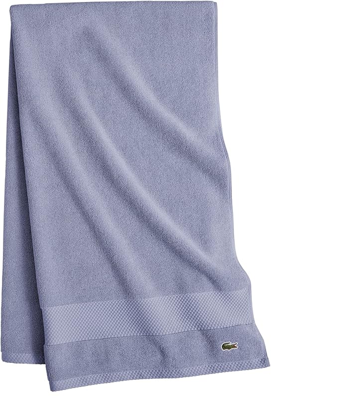 Lacoste Heritage Supima Cotton Bath Towel, Light Denim, 30" x 54" image 1